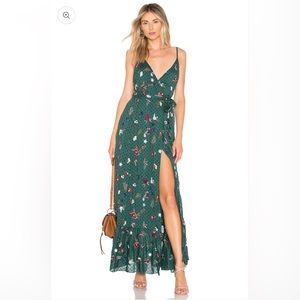 Tularosa Aubrie maxi dress in emerald green in size S